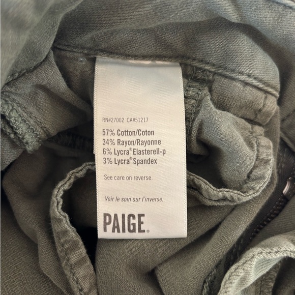 Paige Carly Cargo Pants in Vintage Ivy Green - Picture 9 of 10